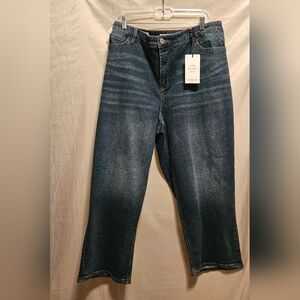 Skinnygirl Jeans, New,Plus Size 24W, Best Friend Mid-Rise Fit Straight Leg,Blue